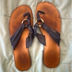 Lilly Pulitzer McKim Sandal size 10 navy blue.